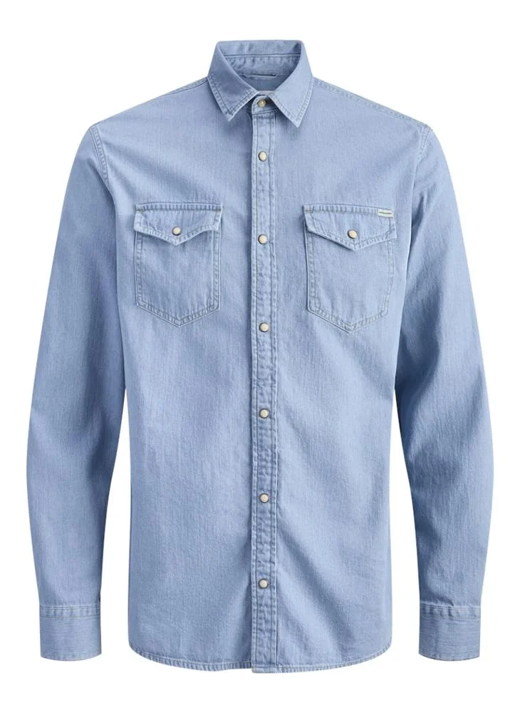 JACK & JONES  Casual Denim Regular Fit Shirt for Men | Best Price UAE